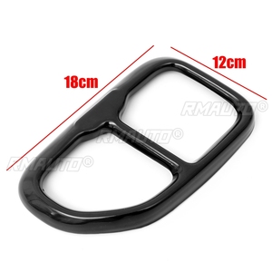 Pair <b>Car</b> Tail Throat Exhaust Pipe Cover <b>Ornaments</b> Stainless Steel Muffler Exhaust Tip Pipe Cover Trim for BMW X3 2018 2019 Black - Product Image 4