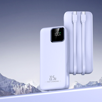 Batterie externe magnétique sans fil avec câble intégré 10000mAh Super grande capacité PD22.5W pour sortie Type-C Câbles intégrés