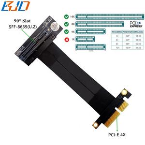 U2 NVME固态硬盘90度U.2 SFF-8639连接器至PCI-E 4X立管卡延长线10-100厘米 - Product Image 2