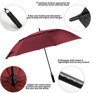 Parapluie de golf de tournoi extra large, imperméable, protection solaire UV, pour les sports de plein air, hommes, femmes, club de golf - Product Image 3