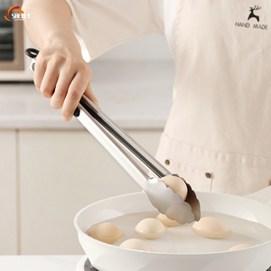 Pinzas de Cocina Multifuncionales XL de Acero Inoxidable Antideslizantes y Engrosadas con Bloqueo y Mangos de Plástico para Barbacoa, <span class=keywords><strong>Asar</strong></span> <span class=keywords><strong>Carne</strong></span> - Product Image 4