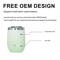 Gobelet isotherme réutilisable en acier inoxydable à double paroi en forme d'œuf de 12 oz pour les voyages et l'usage quotidien