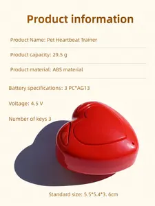 Rotes Herz-Shape-Spielzeug Plüsch-Spielzeug Schallmodul Herzschlag Beruhigungsspielzeug Modul