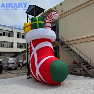 Ballon de boîte de cadeaux de <span class=keywords><strong>chaussette</strong></span> gonflable de décoration de fête de Noël de grande taille de 5m à vendre - Product Image 4