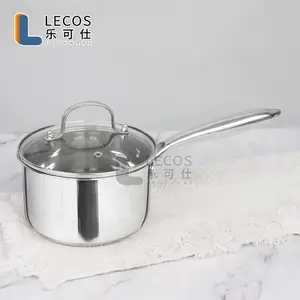 Multipurpose Food Grade 304 Stainless Steel Cooking Pot Saucepan Small Pots With Single Handle