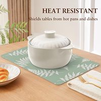 Sets de table en similicuir, vinyle lavable, sets de table pour table de cuisine, résistants à la chaleur, imperméables