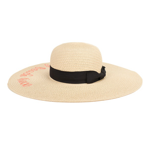 Custom Embroidered <b>Panama</b> Straw <b>Hat</b> for <b>Women</b> Hand Embroidered Outdoor Beach Sun <b>Hat</b> for Travel Casual Cycling - Product Image 3