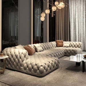 Canapé 6 places de luxe léger nordique minimaliste Nouveaux designs Ensemble de canapés d'angle modernes <span class=keywords><strong>en</strong></span> forme de U Meubles de salon Canapé sectionnel - Product Image 4