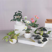 Mini plante mignonne décoration de bureau faux succulent bonsaï plante en pot artificielle succulentes artificielles avec des Pots en plastique