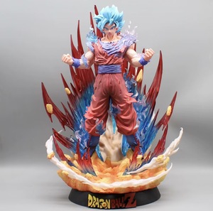 Figurine Dragon Son Goku aux <span class=keywords><strong>Cheveux</strong></span> Bleus Super Saiyan <span class=keywords><strong>DBZ</strong></span> 40CM, Cadeau de Collection, Statue Japonaise, Figurine Anime en PVC, Jouet - Product Image 1