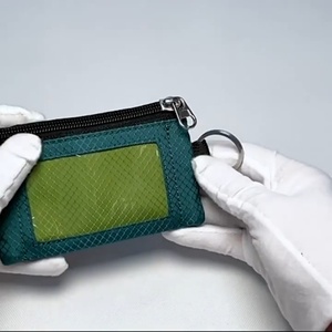 Boshiho Transparent Hanging <b>Rope</b> Key <b>Chain</b> Waterproof Polyester Business Card Gift Holder Solid Color Wristlet Wallet Coin Purse - Product Image 2