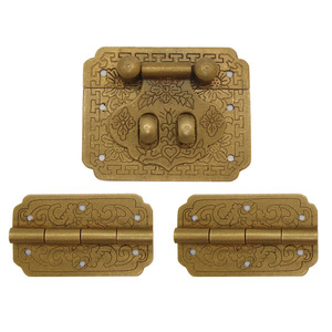Jewelry <b>Box</b> Kit Copper Hinge Set Chinese Style Bronze Color Durable Furniture Hardware - Product Image 5