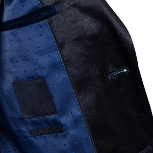 <span class=keywords><strong>Blazer</strong></span> da <span class=keywords><strong>uomo</strong></span> in velluto classico slim fit monopetto stile italiano, <span class=keywords><strong>blu</strong></span> scuro, elasticizzato, traspirante e antipiega - Product Image 5