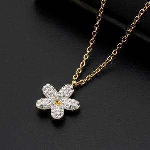 Collier en acier inoxydable or 18 carats à la mode ne se décolore pas <span class=keywords><strong>bonne</strong></span> chance chaîne moyenne-longue usine de chaînes de bijoux de mode - Product Image 6