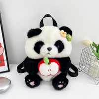 Sac à dos en peluche Panda de dessin animé pour enfants, jouets en peluche personnalisés créatifs, adorables animaux en peluche Panda, sac d'école