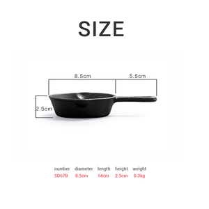 थोक कास्ट आयरन फ्राइंग पैन नॉन-स्टिक खाना पैन राउंड फ्लैट बॉटम सॉस पैन के साथ मिनी कुकवेयर सेट - Product Image 5