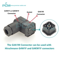 Conector rectangular G4A1M acoplable en campo para servoválvula solenoide de placa de circuito Compatible con Hirschmann 931807106 931807300