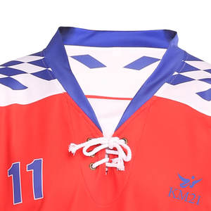 Jersey Hoki Es Pria, Pakaian Olahraga Seragam Hoki Es Pria Sublimasi Kustom - Product Image 4