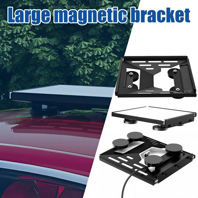 Starlink Mini Magnetic Car Mount Secure Fixation Aluminum Alloy Quick Release Satellite Roof Mount for SUV RV Yacht