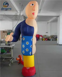 厂家直销荷兰女人娃娃卡通廉价充气半身Sarah气球