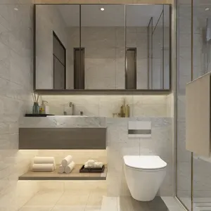 High quality modern bathroom cabinet custom vanities bathroom design for sale