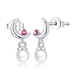 Jiangyuan gioielli in argento 925 in argento sterling paffuto piccolo martin pescatore orecchino orecchino con perla zircone <span class=keywords><strong>orecchini</strong></span> <span class=keywords><strong>a</strong></span> goccia con fiori - Product Image 6