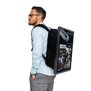 Large Capacity 27 Inch LCD Advertising Backpack Digital Billboard Human Walking Backpack Billboard Advertising Mobile Billboard - Product Image 5