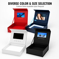 Boîte cadeau vidéo de luxe faite à la main, écran IPS 7 pouces, boîte de présentation LCD pour invitation de mariage, emballage de fleurs et de bijoux
