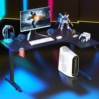 Escritorio para Juegos BEISIJIE en Forma de L con LED, Gran Venta
