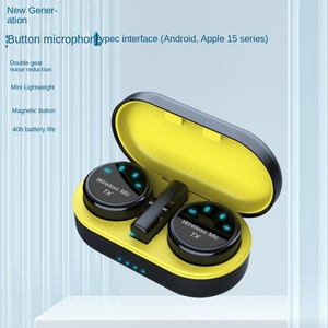 Micrófono Lavalier inalámbrico para iPhone Android Tablet Lapel Micrófono inalámbrico para grabación de video Vlog Entrevista - Product Image 2
