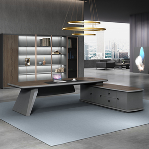 <b>Office</b> Desk Furniture Modern MFC <b>Table</b> L-Shaped Executive <b>Office</b> Desk CEO and Managers <b>Office</b> Furniture Desk - Product Image 2