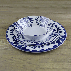 Vente en gros d'usine SEBEST Superware <span class=keywords><strong>Vaisselle</strong></span> en <span class=keywords><strong>mélamine</strong></span> Ensemble de <span class=keywords><strong>vaisselle</strong></span> de camping en plein air bleu <span class=keywords><strong>et</strong></span> blanc - Product Image 2