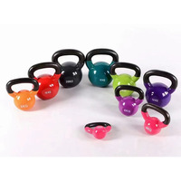 Vente en gros de kettlebell en fonte lourde pour compétition de gym ensemble de kettlebell en vinyle cloche de bouilloire en vinyle d'haltérophilie pour fitness