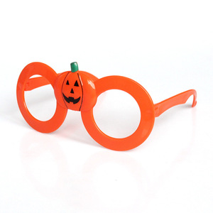 Pumpkin Shaped Halloween Glasses Orange <b>Plastic</b> <b>Frame</b> For Adults And Children Party Accessory - Product Image 1