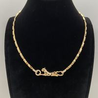 Collier en cuivre avec fermoir panthère CZ, chaîne Yuanbao pour hommes et femmes, plaqué or rose blanc, bijoux animaux, accessoires de mode, cadeau