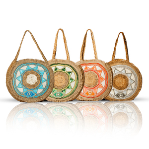 กระเป๋าโท้ทปักลายทำมือกระเป๋าชายหาดฤดูร้อนกระเป๋าถือสไตล์โบฮีเมียนที่ไม่ซ้ำใครออกแบบแฟชั่นผู้หญิงในราคาขายส่ง - Product Image 2