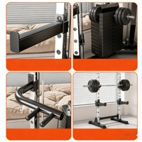 Máquina Smith Multifuncional para Gimnasio en Casa con Sistema de Cables Cruzados y Pila de Pesas de 75 kg, Precio de Fábrica al por Mayor.