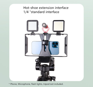 Kit de Rig <span class=keywords><strong>Cage</strong></span> Vidéo à Poignée Multi Sabots 1/4 Interface pour Caméra Smartphone à Main Support de Fixation pour <span class=keywords><strong>iPhone</strong></span> 14/13/12/<span class=keywords><strong>11</strong></span>/X <span class=keywords><strong>Pro</strong></span> Max - Product Image 3