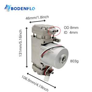 Bomba de pistão de ar médica principal 20L/40L/60L/70L/min duplo mini-95kpa PWM 12V 24V BLDC Motor 10000H longa duração - Product Image 2