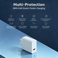 Chargeur mural USB A 120W QC3.0 à charge rapide avec protection OCP, adaptateur universel écologique pour téléphones portables, écouteurs, appareil photo