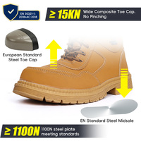 Chaussures de sécurité jaunes en microfibre, résistantes aux perforations, semelle intermédiaire en caoutchouc, bottes de travail haute visibilité, OEM