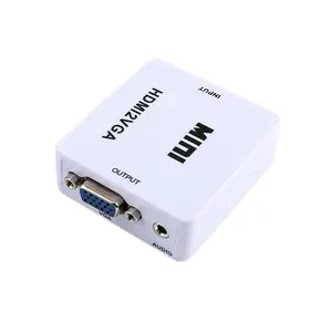 מכירה לוהטת hdmi ל-vga ממיר Hd מיני Vga להמיר Hdcp 1.2 1080p אודיו וידאו Hdmi מתאם 1960*1080p AV כדי HDMI מתאם