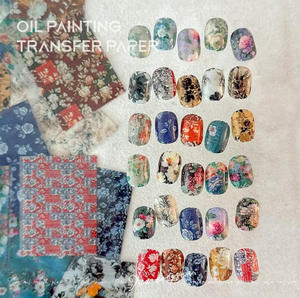 สติ๊กเกอร์ติดเล็บลายดอกไม้ น้ำหนักเบา กระดาษติดเล็บ DIY สำหรับตกแต่งเล็บมืออาชีพ สำหรับร้านทำเล็บ - Product Image 2