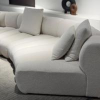 Canapé modulaire en tissu de luxe italien, assise profonde, ensemble de canapés contemporains pour salon, coussin en coton, utilisation hôtelière, moderne