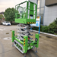 Harga Grosir 6m 8m Crawler Lift Self Propelled Mini Scissor Lift Platform Automatic Crawler Scissor Lift