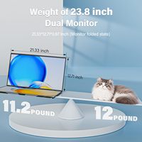 Monitor Portátil InnoView de 23.8 Pulgadas FHD, Diseño Plegable y Apilable, USB-C/HDMI, Monitor Dual para Laptop, Mac, Windows