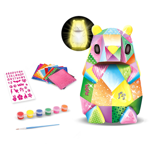 Yaratıcı zanaat oyuncak hediye DIY boyanabilir karikatür gece lambası çocuklar DIY boyalı Graffiti hayvanlar modeli gece lambası renkli kalem seti oyuncaklar - Product Image 2