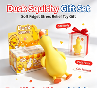 Nouveauté : Jouet à presser en forme de canard jaune, canardling souple et craquant, animal à pincer, jouet sensoriel anti-stress, cadeaux de fête