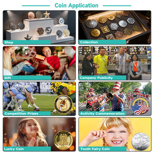 Fabricación de Artesanías Metálicas, Monedas Conmemorativas Metálicas 3D Grabadas Personalizadas de Alta Calidad al por Mayor, Regalo de Monedas Antiguas de Cobre y Latón de la Suerte - Product Image 5