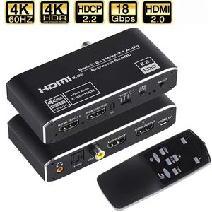 2x1 4K 120Hz HDMI Switch eARC Audio Extractor ARC Optical Toslink HDMI 2.0 Switch 4K 60Hz HDMI Switcher Remote per Apple TV - Product Image 1
